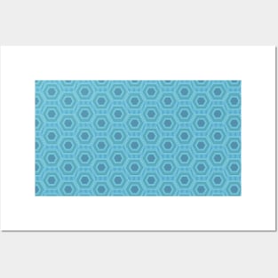 Simple Hexagon Pattern Posters and Art